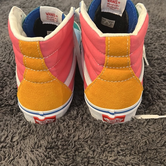 Vans High-Top Sneakers - Teal, Blue, Pink - Picture 3 of 5